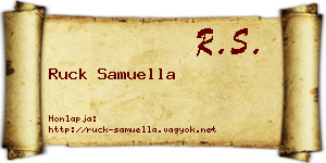 Ruck Samuella névjegykártya